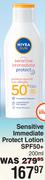 Nivea Sun Sensitive Immediate Protect Lotion SPF50+-200ml