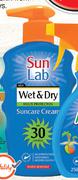 Sun Lab Wet & Dry Suncare Cream SPF30-400ml