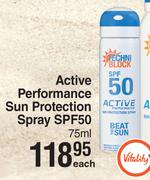 Techni Block Active Performance Sun Protection Spray SPF50-75ml Each