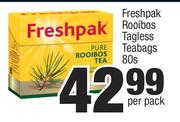 Freshpak Rooibos Tagless Teabags-80s Per Pack