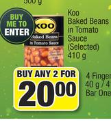Koo Baked Beans In Tomato Sauce (Selected)-For Any 2x410g