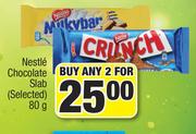 Nestle Chocolate Slab (Selected)-For Any 2 x 80g