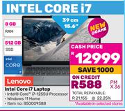 Lenovo 15.6"(39cm) Intel Core i7 Laptop