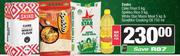 Sasko Cake Flour 5Kg, Spekko Rice 5Kg, White Star Maize Meal 5Kg & SaveMor Cooking Oil 750ml-For All