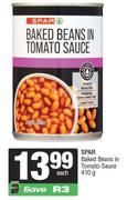 Spar Baked Beans In Tomato Sauce-410gm Each