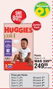 Huggies Gold Pants Sizes 3-6-Per Pack