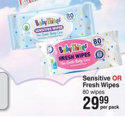 Baby Things Sensitive Or Fresh Wipes 80 Wipes-Per Pack