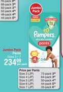Pampers Jumbo Pack Pants Sizes 3-7-Per Pack