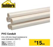 Builders PVC Conduit-4m x 20mm Each