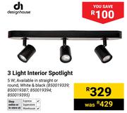 Design House 3 Light Interior Spotlight
