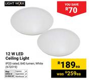 Lightworx 12W LED Ceiling Light-Each