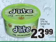 D'Lite 37% Fat Spread Tub-1kg