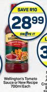 Wellington's Tomato Sauce Or New Recipe-700ml Each