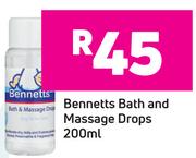 Bennetts Bath And Massage Drops- 200ml
