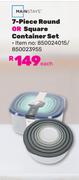 Mainstays 7 Piece Round Or Square Container Set-Each