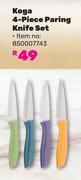 Koga 4 Piece Paring Knife Set