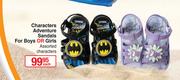 Characters Adventure Sandals For Boys Or Girls Assorted Characters-Each
