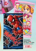 Characters Beach Towel For Boys Or Girls Assorted Characters-Each