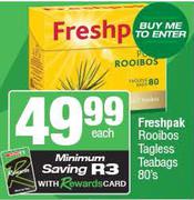Freshpak Rooibos Tagless Teabags-80's Pack