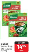 Knorr Instant Soup (All Variants)-4 x 80g 