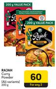 Rajah Curry Powder (All Variants)-For Any 2 x 200g