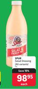 Spur Salad Dressing (All Variants)-1L Each