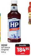 Heinz HP Sauce Original-600g Each
