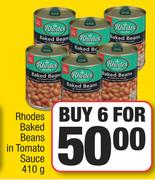 Rhodes Baked Beans In Tomato Sauce-For 6 x 410g