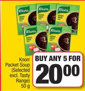 Knorr Packet Soup (Selected Excl.Tasty Range)-For Any 5 x 50g
