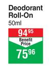 Bionike Defence Man Deodorant Roll On-50ml 