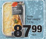Presto Beef Lasagne-1.2Kg Each