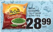 McCain Garden Peas-1Kg Or Carrots & Corn-750g Each