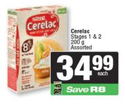 Nestle Cerelac Stages 1 & 2 Assorted-200gm Each