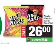 Simba Niknaks Assorted-For Any 2 x 135gm
