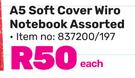 Pen & Gear A5 Soft Cover Wiro Notebook Assorted-Each