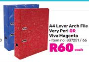 Pen & Gear A4 Lever Arch File Very Peri Or Viva Magenta-Each