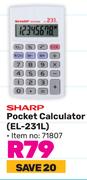 Sharp Pocket Calculator EL-231L