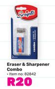 Scripto Eraser & Sharpener Combo
