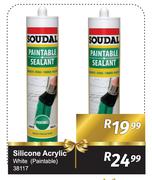 Soudal Silicone Acrylic White (Paintable) 38117