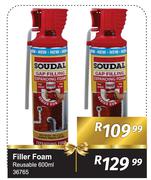 Soudal Filler Foam Reusable 36765-600ml