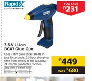 Rapid 3.6V Li-Ion BGX7 Glue Gun