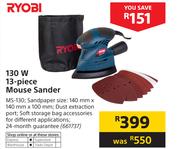 Ryobi 130W 13 Piece Mouse Sander