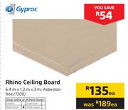 Gyproc Rhino Ceiling Board Assorted-6.4m x 1.2m x 3m Each