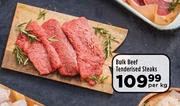 Bulk Beef Tenderised Steaks-Per kg