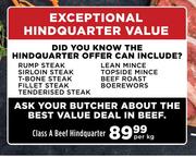 Class A Beef Hindquarter-Per kg
