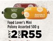 Food Lover's Mini Polony Assorted-For Any 2 x 500g