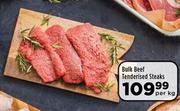 Bulk Beef Tenderised Steaks-Per kg