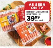 Food Lover's Chicken, Smoked Or Red Viennas-1kg Per Pack