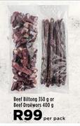 Beef Biltong 350g Or Beef Droewors 400g-Per Pack