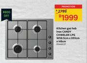 Candy CHW6LBX LPG Inox Kitchen Gas Hob W59.5cm x D51cm x H8cm